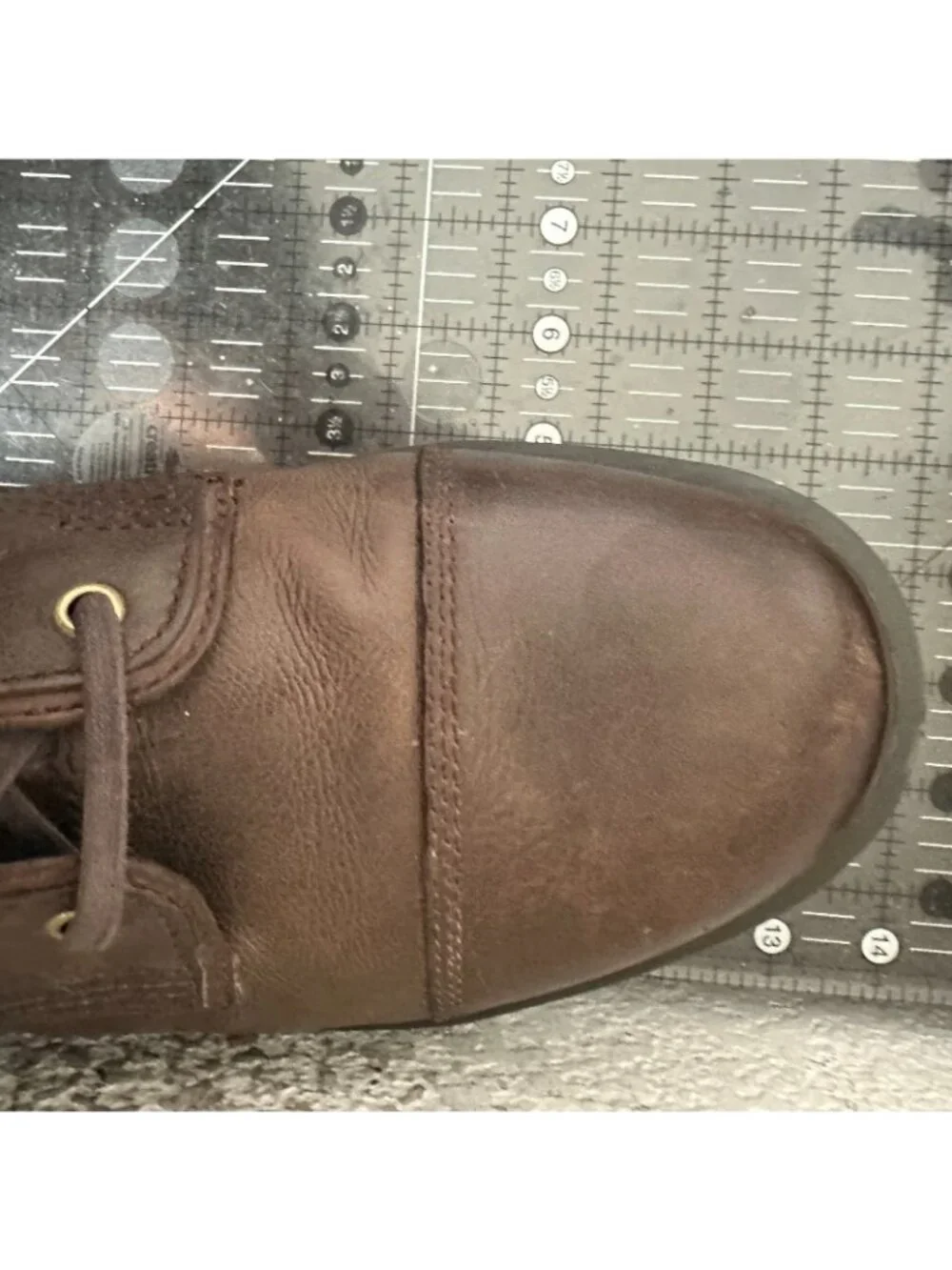 Dr Martens Industrial Leah Men Size 15 Brown Steel Toe Fold Over Combat Boot